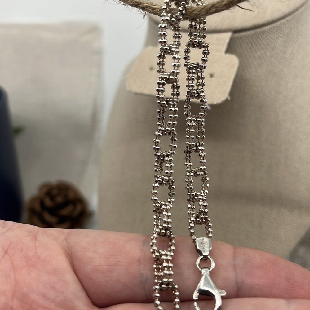 Vintage Sterling Silver Bead Bracelet Made in Guatemala 1990s - Picture 3 of 8